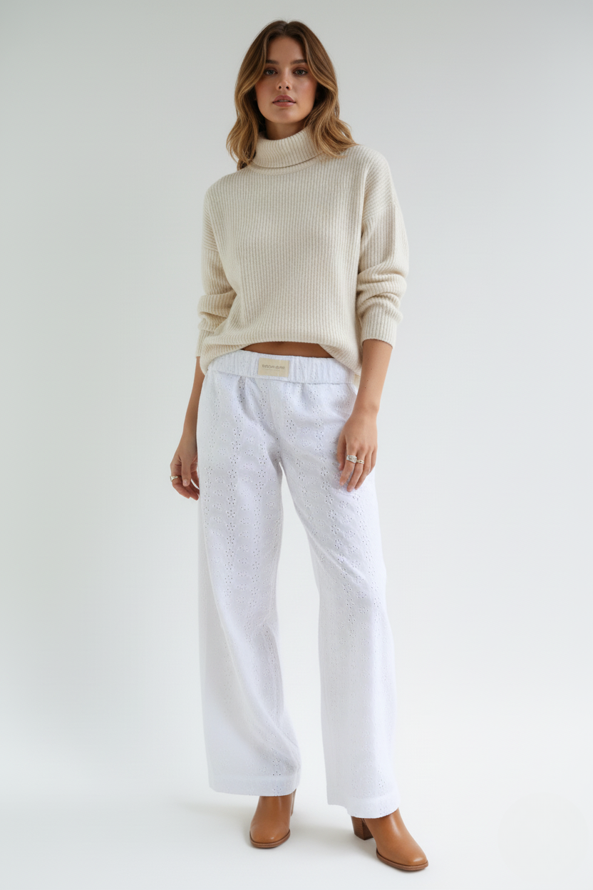 Pamuk Yorgun Papatya Pantolon