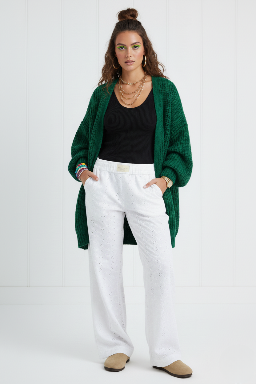 Pamuk Yorgun Papatya Pantolon