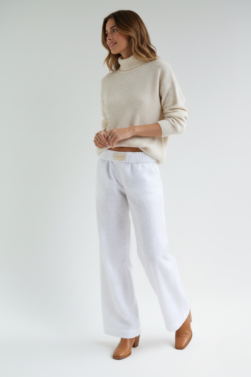 Pamuk Yorgun Papatya Pantolon